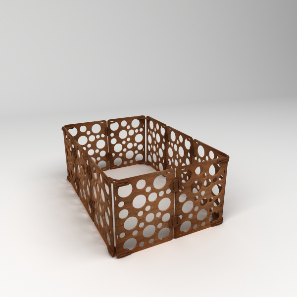 Манеж Bruca Тёмное Дерево в Круге 1,5*2м